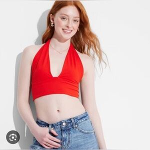 Wild Fable Plunge ButterBliss Tank Top. Red. Size Small.